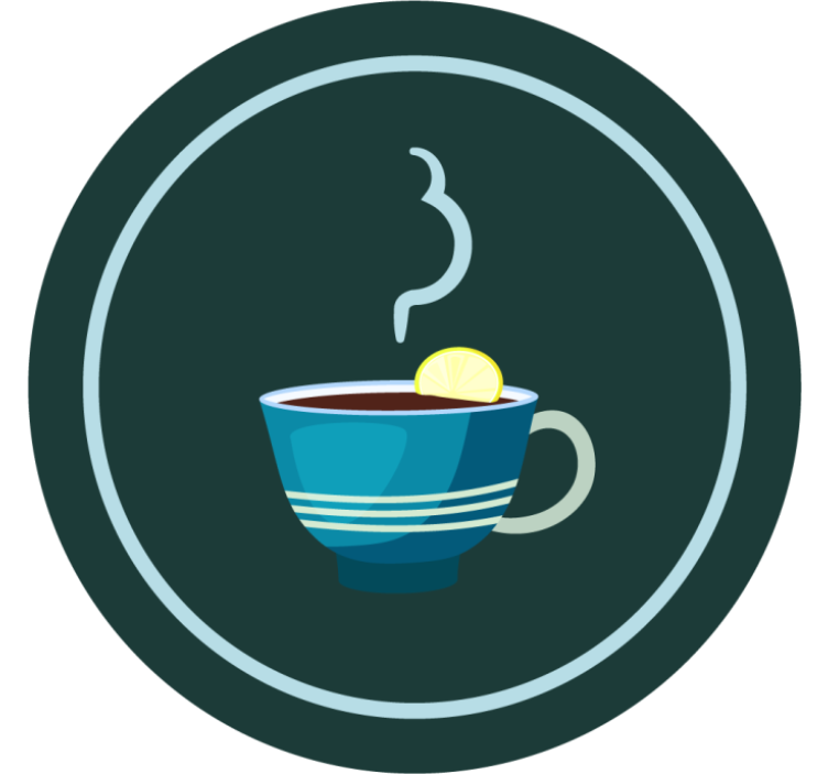 Modern coasters for stylish tea cups - TenStickers