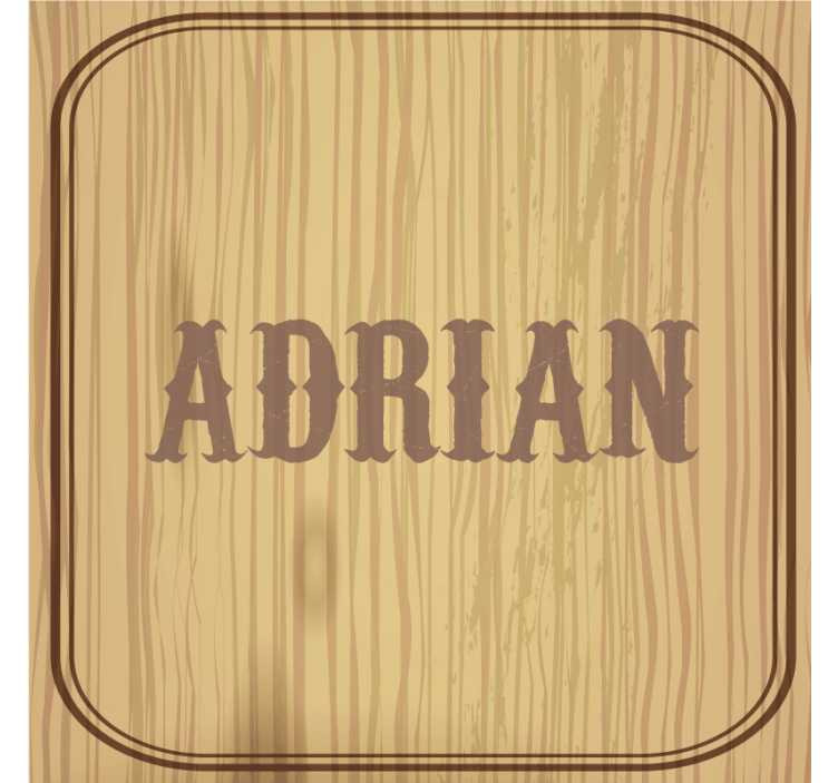 Personalised coasters with wood grain design - TenStickers