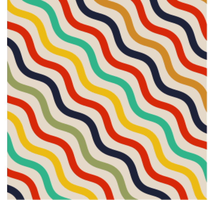Colorful wavy pattern coasters - TenStickers