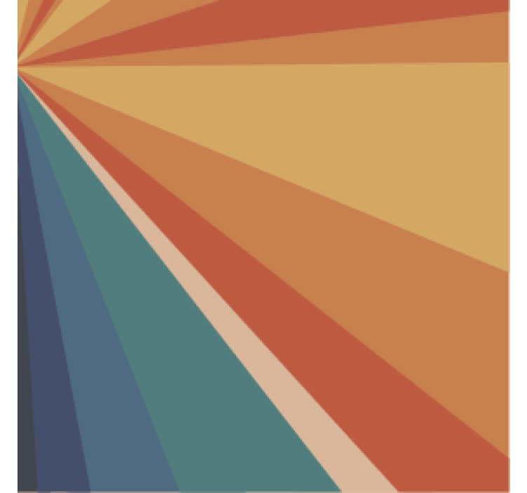 Geometric color rays coasters - TenStickers