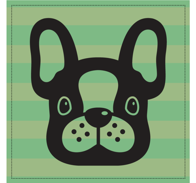 Modern coasters french bulldog design - TenStickers