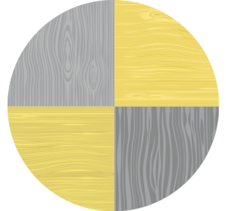 Wood grain circular pattern coasters - TenStickers