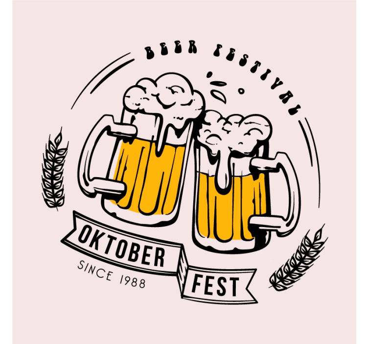Beer mats oktober fest cheers - TenStickers