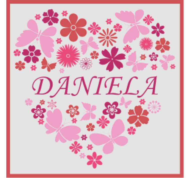 Personalisable coasters heart floral design - TenStickers