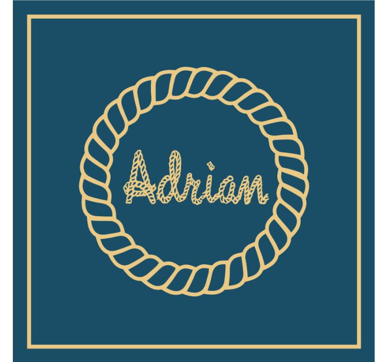 Personalized rope-anchor personalised coasters - TenStickers