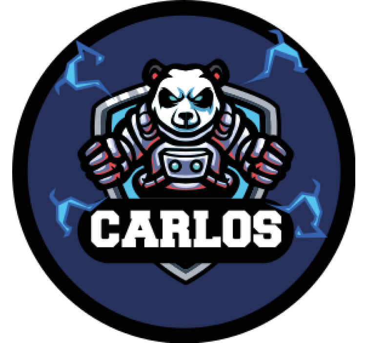 Panda with name personalised coasters - TenStickers