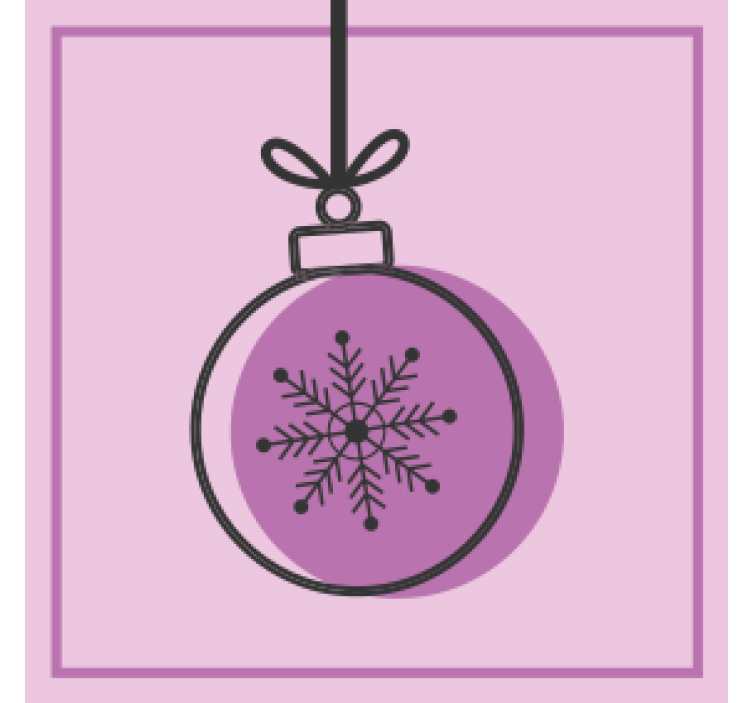 Christmas coaster snowflake ornament design - TenStickers