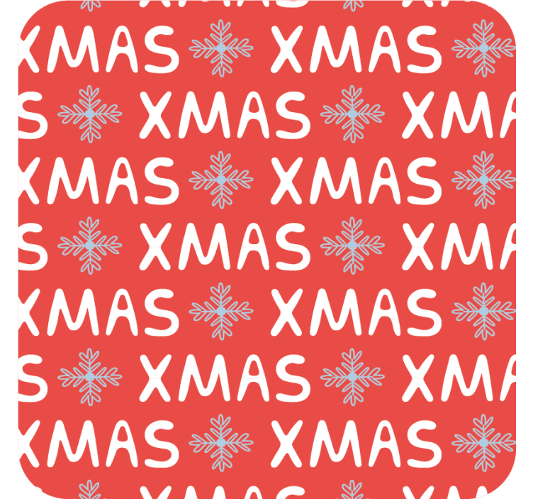 Christmas coaster with festive holiday design - TenStickers