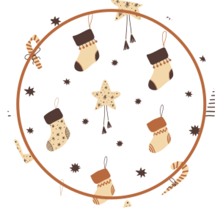 Christmas coaster for festive holiday stockings - TenStickers