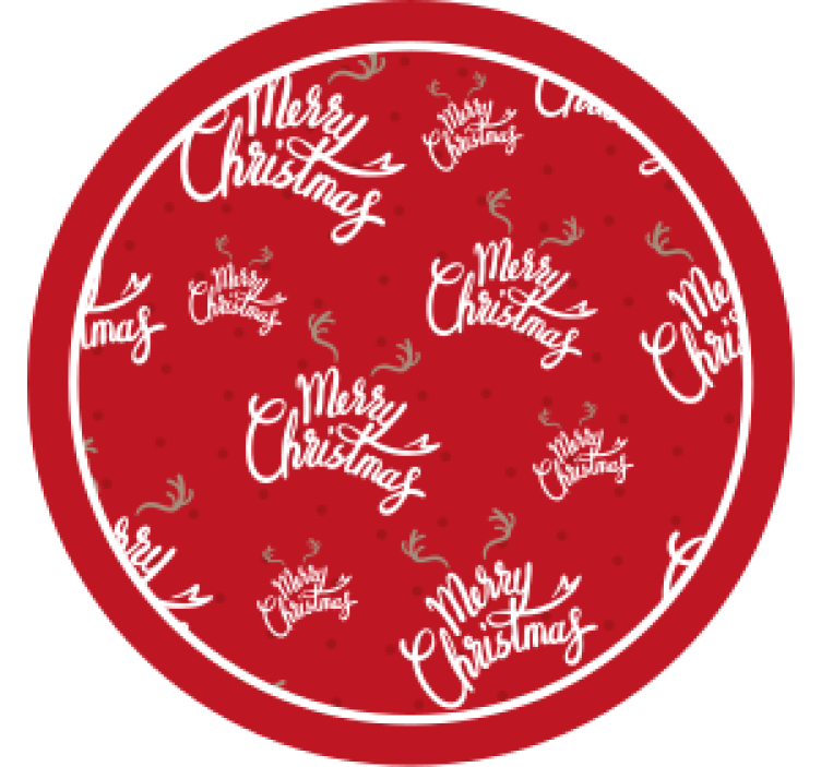 Christmas coaster festive red celebration - TenStickers
