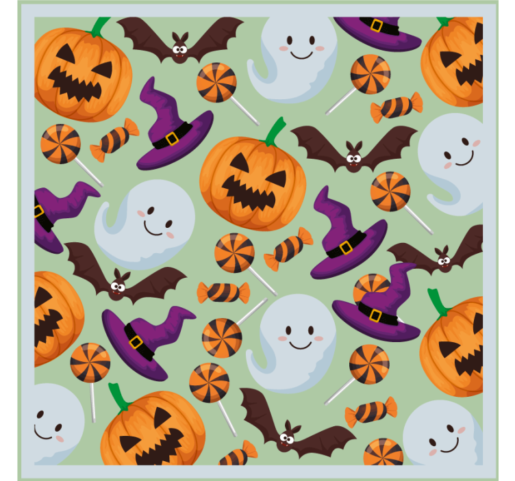 Halloween coasters with pumpkin and ghosts design - TenStickers