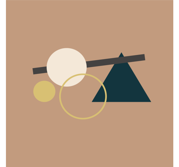 Modern coasters with geometric circle shapes - TenStickers