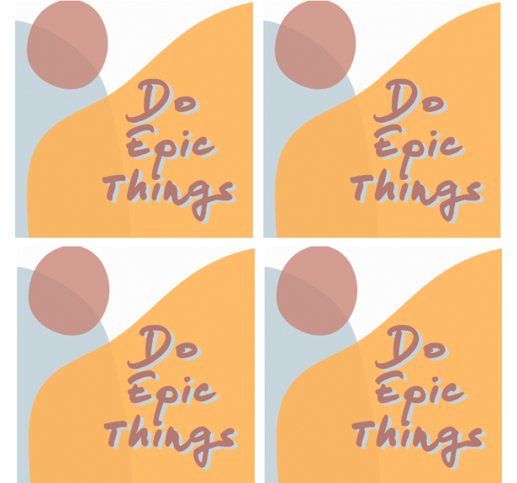 Text coasters with uplifting quote design - TenStickers