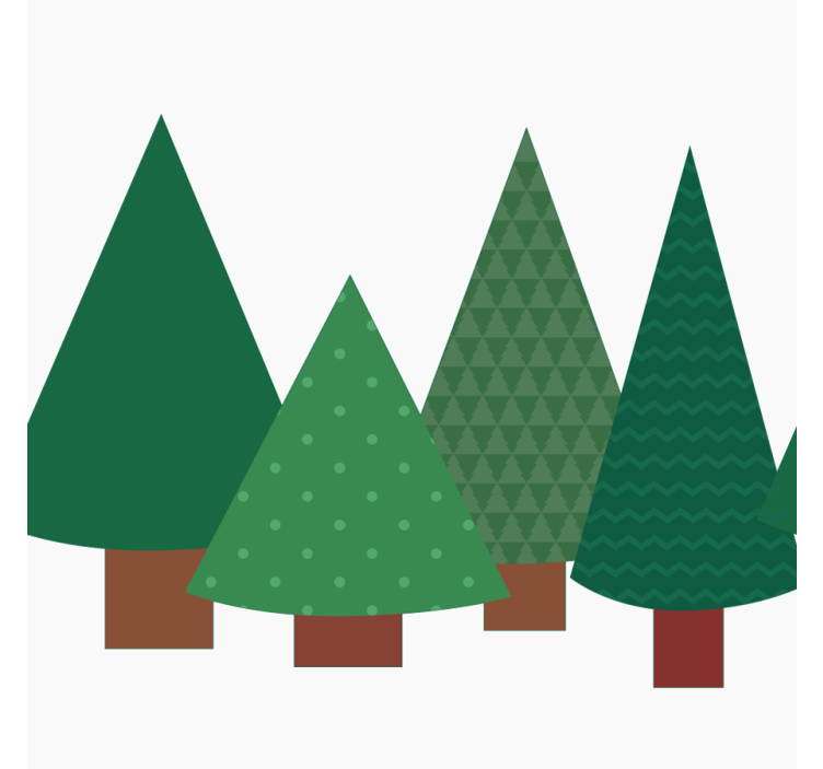 Christmas coaster with stylized pine trees - TenStickers