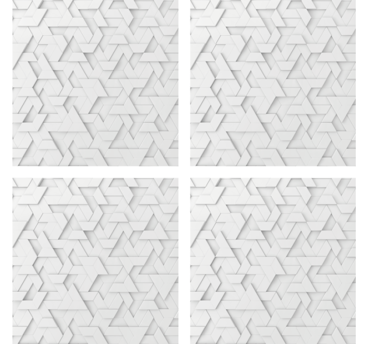 Coasters with geometric textured pattern - TenStickers