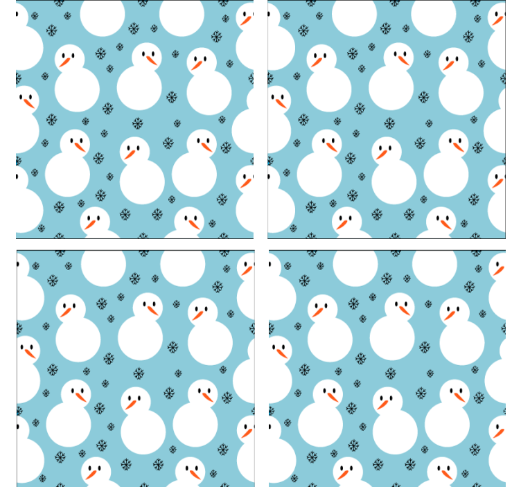 Christmas coaster with snowman pattern background - TenStickers