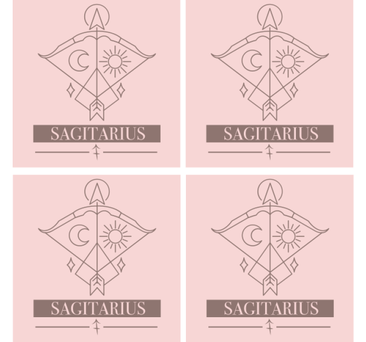 Beer mats sagittarius zodiac symbol - TenStickers