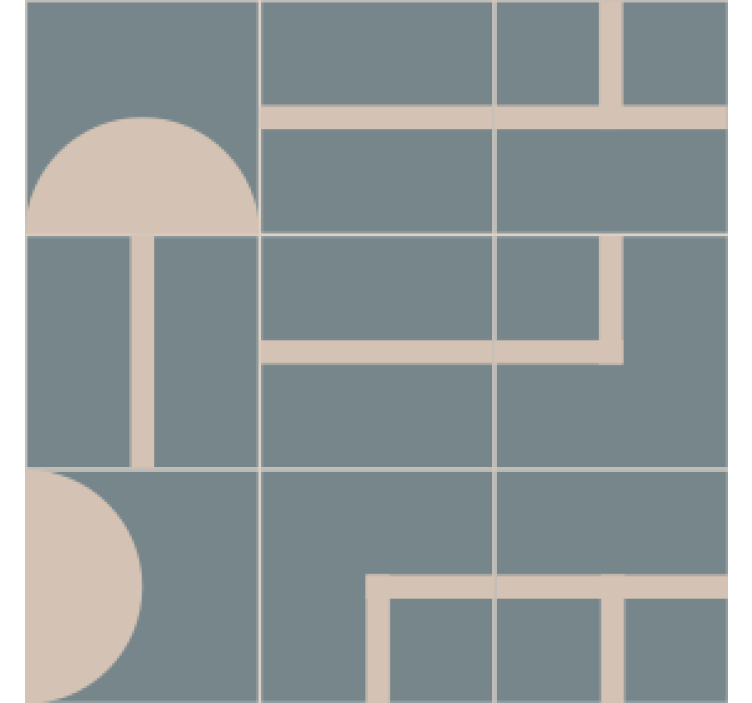 Modern coasters with curved geometric patterns - TenStickers