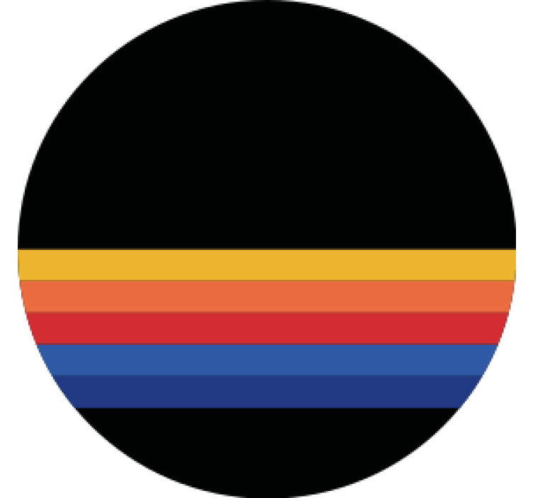 Coasters in colorful striped circular pattern - TenStickers