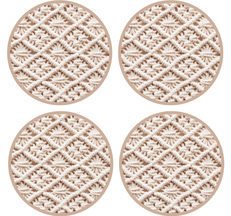 Coasters with intricate crochet design - TenStickers