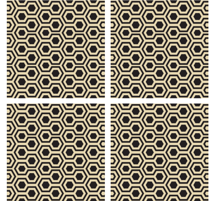 Honeycomb pattern design coasters - TenStickers