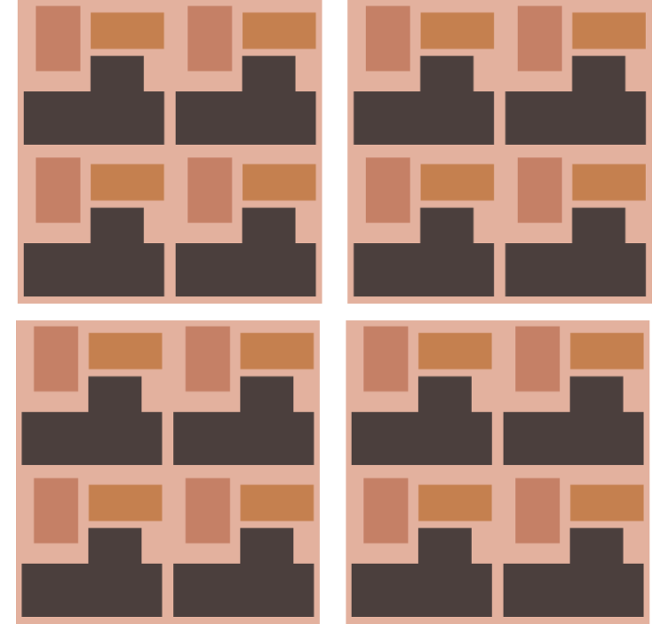 Coasters geometric block arrangement - TenStickers