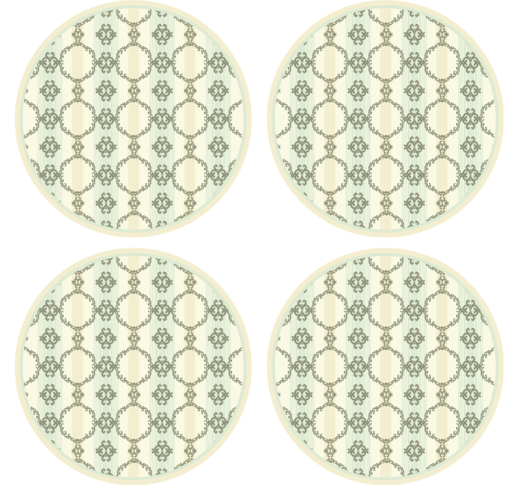 Coasters with elaborate circular designs - TenStickers