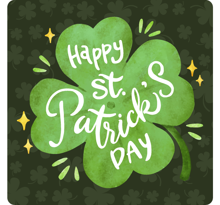 Happy St. Patrick's Day Coaster - TenStickers