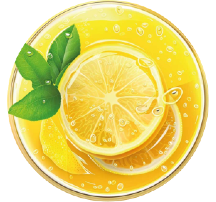 Lemonade drink texture coasters - TenStickers