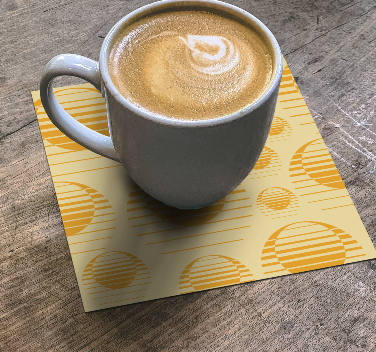 Retro sun pattern vintage coasters - TenStickers