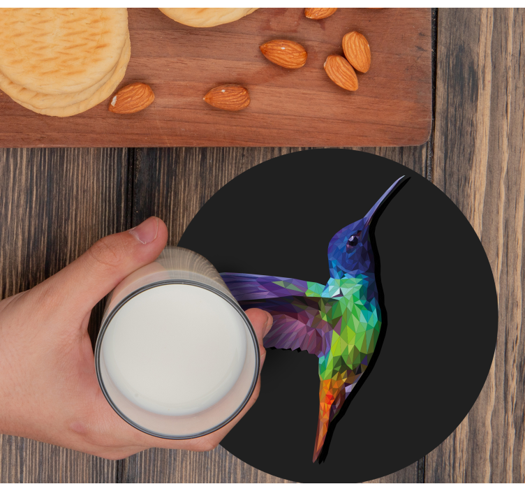 Geometrical hummingbird more coasters - TenStickers