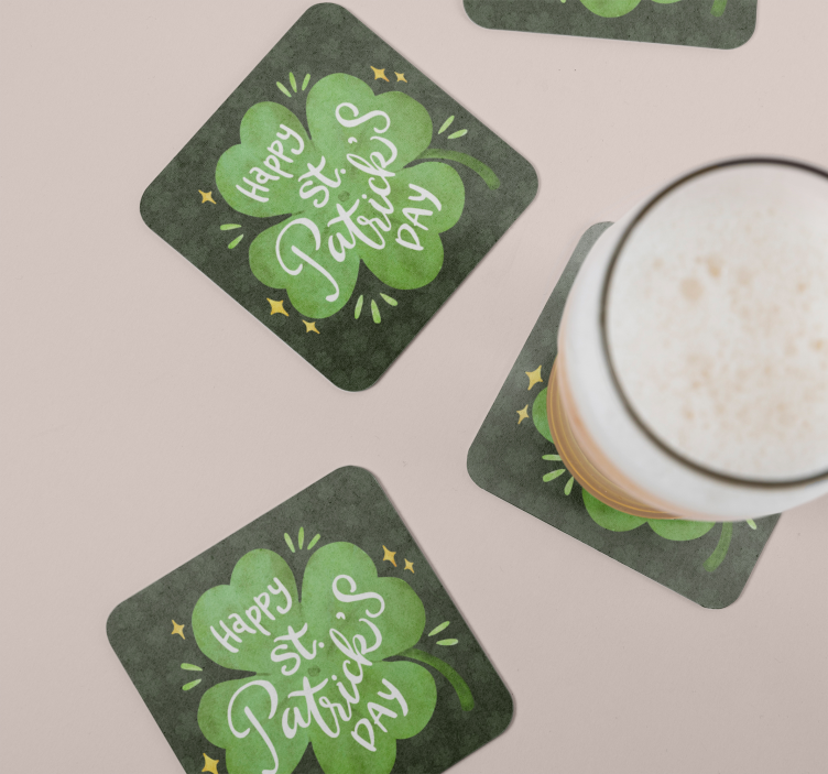 Happy St. Patrick's Day Coaster - TenStickers