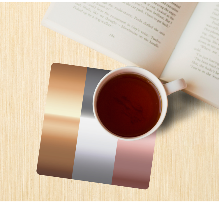 Three Colours Copper modern coaster - TenStickers