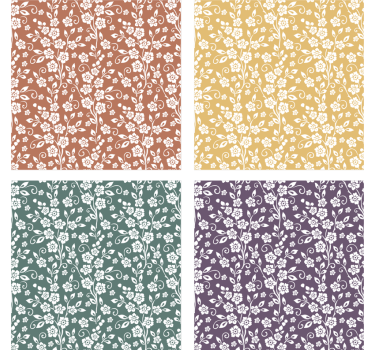 Elegant flower pattern coaster in different colours - TenStickers