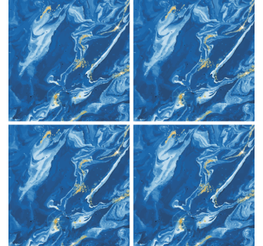 Swirled blue marble coasters - TenStickers