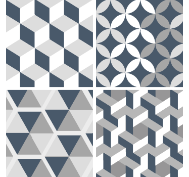 Grey patterns modern drink coaster - TenStickers