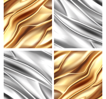 Lustrous metallic waves coasters - TenStickers