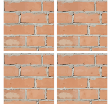Coasters with textured brick pattern - TenStickers