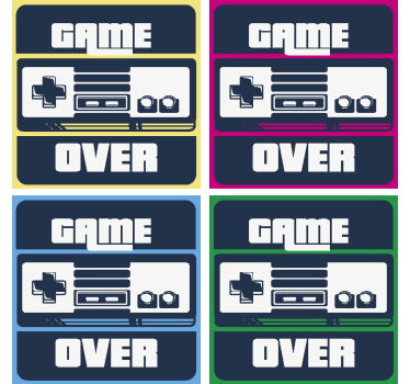 Gamer geeky coasters - TenStickers