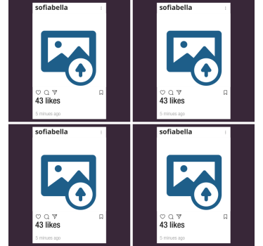 Instagram with photo and text personalised coasters - TenStickers