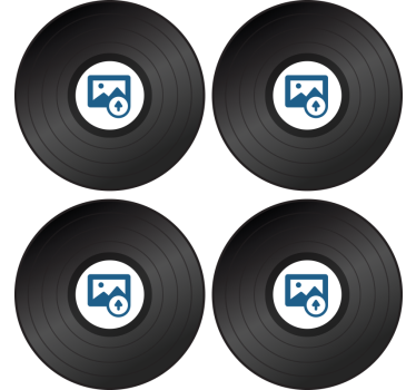 disc with photography personalised beer mats - TenStickers