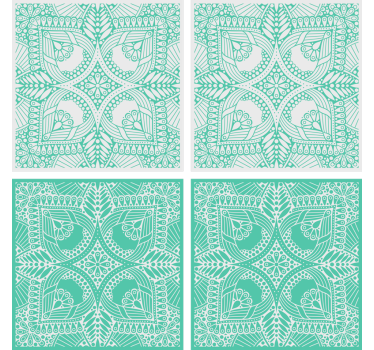 Coasters intricate floral design - TenStickers