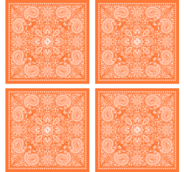 Coasters with detailed paisley motif - TenStickers
