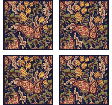 Coasters with elegant botanical design - TenStickers