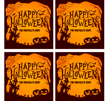 Halloween coasters for a spooky halloween party - TenStickers