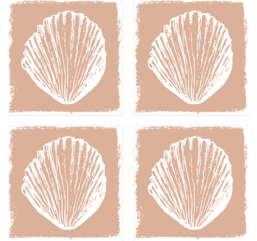 Coasters with shell pattern design - TenStickers