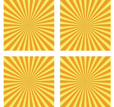 Coasters luminous sunburst design - TenStickers