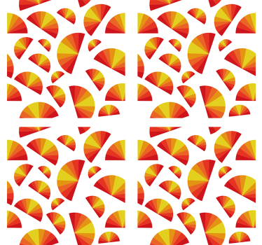 Geometric fan patterns coasters - TenStickers