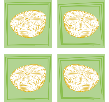 Personalisable coasters lime slice illustration - TenStickers