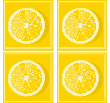 Citrus slice style coasters - TenStickers